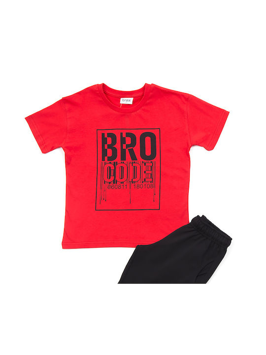 Trax Kids Set with Shorts Summer 2pcs Red