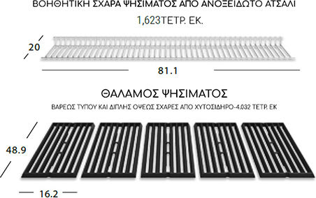 Broil King Regal 520 Grătar pe gaz Grătar 81bucx49buccm cu 5 buc 16kW