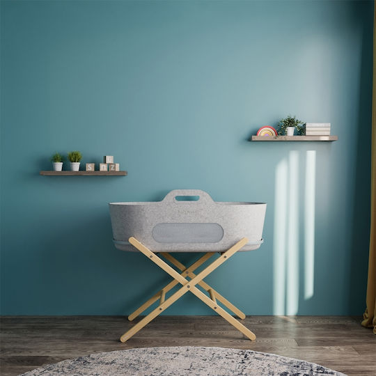 Snuz Λίκνο Light Grey & Βάση Natural με Στρώμα
