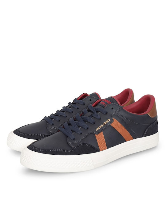 Jack & Jones Morden Pu Combo Ανδρικά Sneakers Navy Μπλε