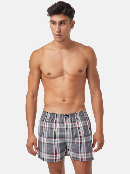 Men's Boxers Grey/Navy Checkered 2Pack