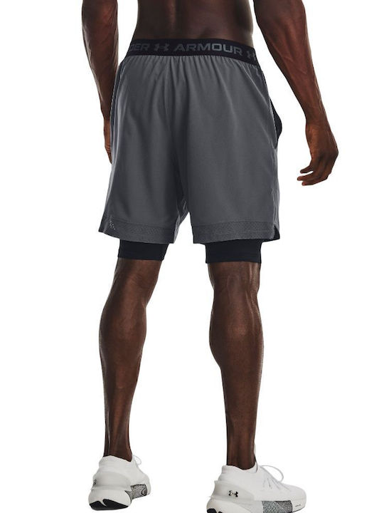 Under Armour Vanish Woven 2in1 Pantaloni scurți sport bărbați Gri