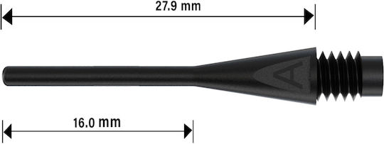 Bull's Axx Tips Lg. Μύτες για Βελάκια Black 6mm