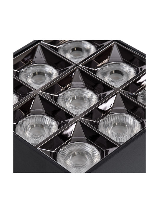 GloboStar Luminar Superior LED Natürliches Weiß Spot mit 9 Lichtern in Schwarz Farbe