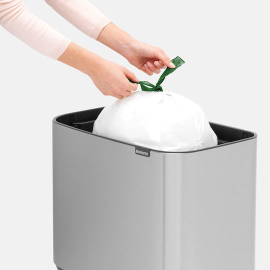 Brabantia Brabantia Mülleimer Für Recycling Metallisch Push Matt 33l