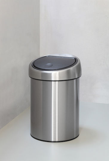 Brabantia Кошче Touch Bin за Боклук от Неръждаема Стомана Тласък Матирана Стомана FPP 3л