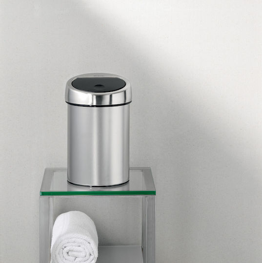 Brabantia Кошче Touch Bin за Боклук от Неръждаема Стомана Тласък Матирана Стомана FPP 3л