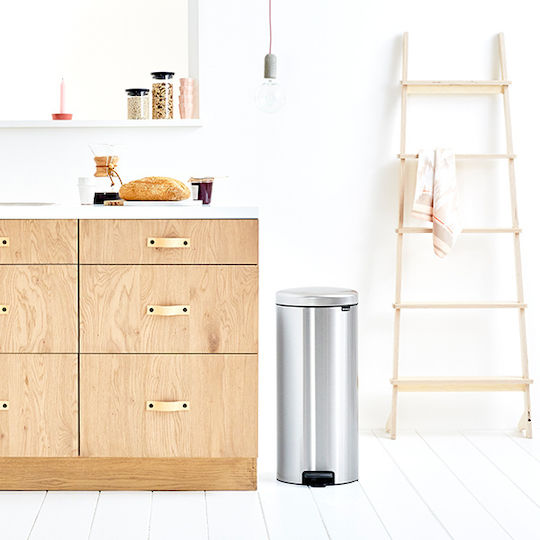 Brabantia Coș De Gunoi NewIcon Pedal Din Oțel Inoxidabil Cu Pedală Matt Steel FPP 30lt