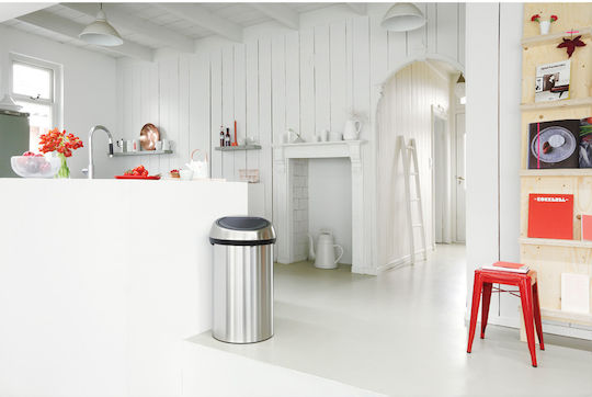 Brabantia Κάδος Touch Bin Απορριμμάτων από Ανοξείδωτο Ατσάλι Push Matt Steel 60lt