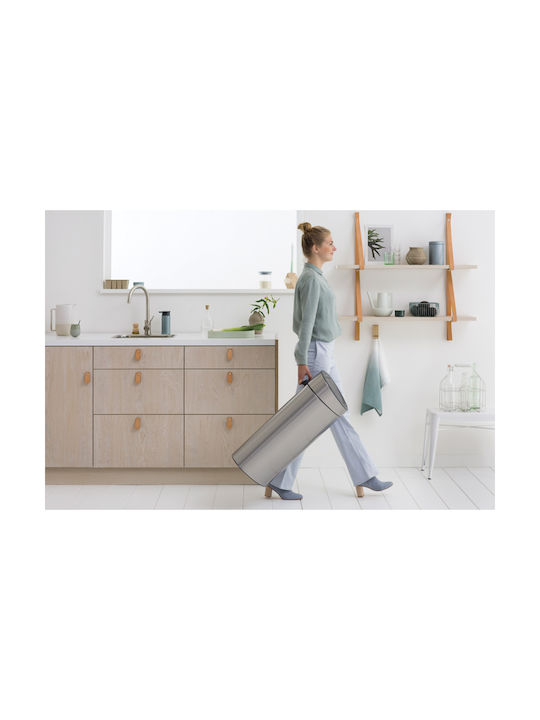 Brabantia NewIcon Stainless Steel Waste Bin 40lt Matt Steel