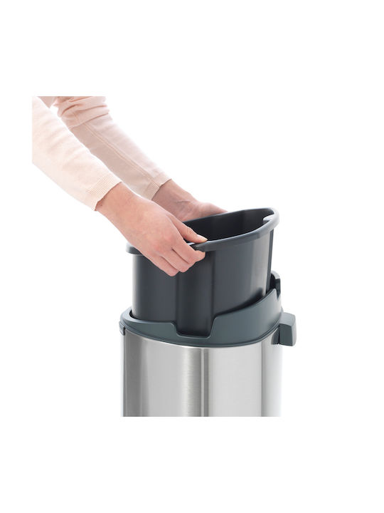 Brabantia NewIcon Stainless Steel Waste Bin 40lt Matt Steel