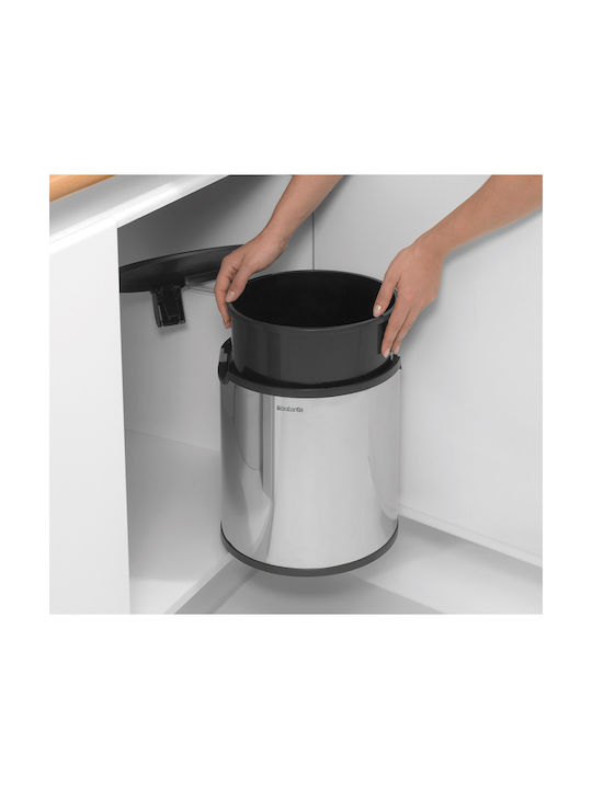 Brabantia Build-In Bin Coș de Gunoi din Oțel Inoxidabil Brilliant Steel 15lt 1buc