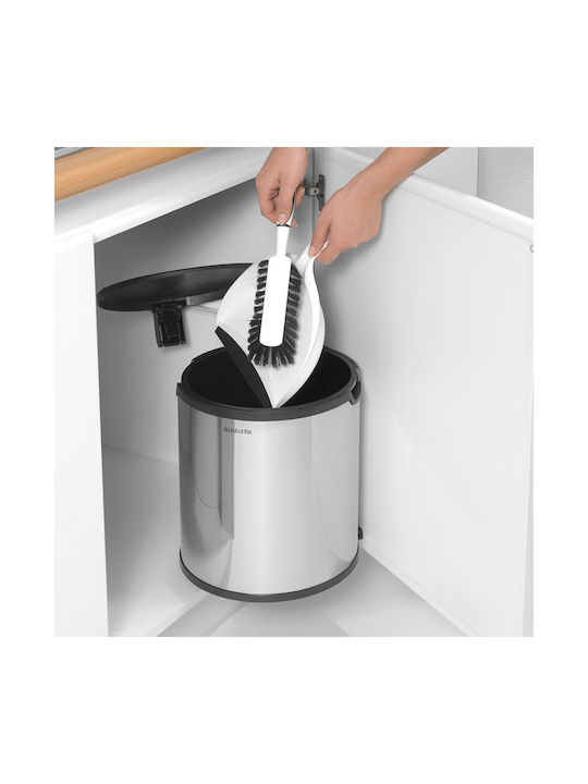 Brabantia Build-In Bin Coș de Gunoi din Oțel Inoxidabil Brilliant Steel 15lt 1buc
