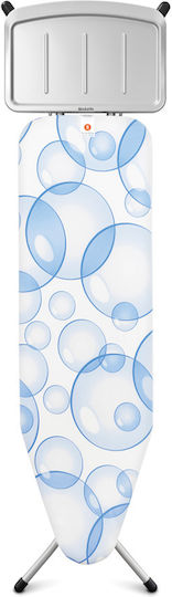 Brabantia Bubbles Ironing Board for Steam Iron Foldable 124x38x96cm
