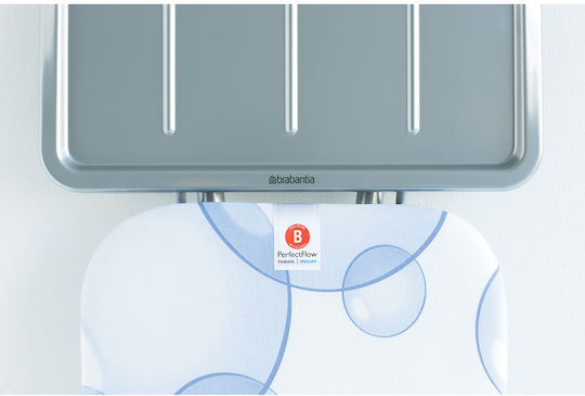 Brabantia Bubbles Ironing Board for Steam Iron Foldable 124x38x96cm