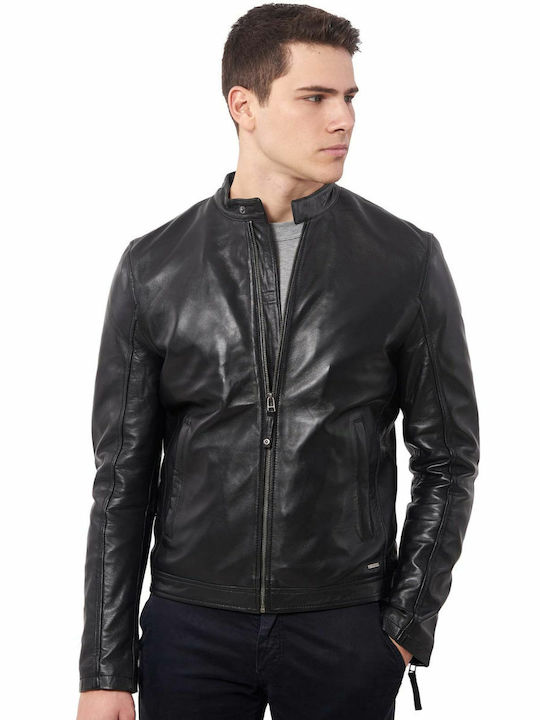 Xray Sheep Leather Jacket Black