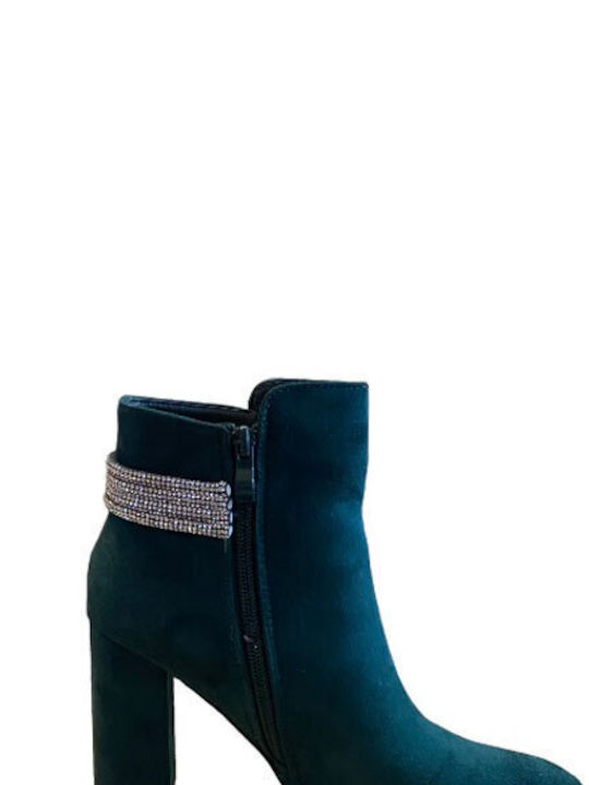 Women's Suede Boots with Tack + Choker Cypress Green