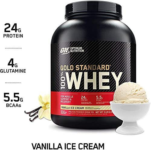 Optimum Nutrition Gold Standard 100% Whey Whey Protein Gluten Free with Flavor Vanilla Ice Cream 2.27kg