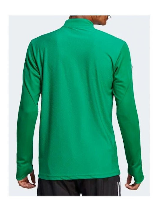 Adidas Tiro 23 League Men's Athletic Long Sleeve Blouse with Zipper Green