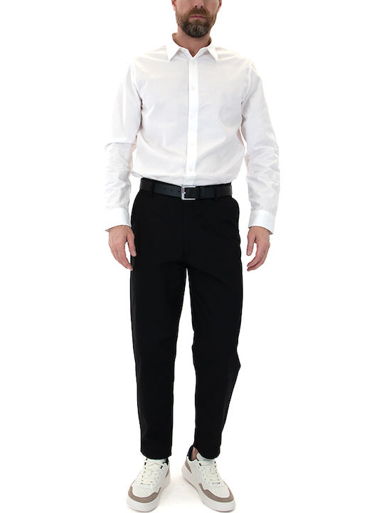 Pantaloni Chino cu Croială Normală Negru