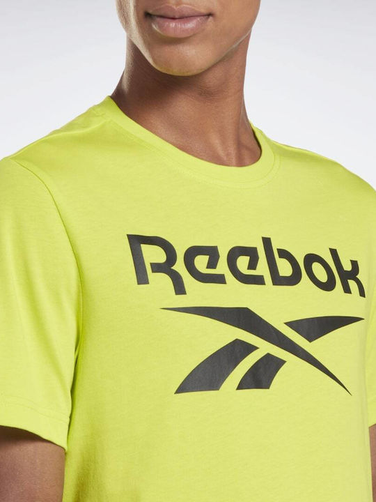 Reebok Identity Ανδρικό T-shirt Acid Yellow με Λογότυπο