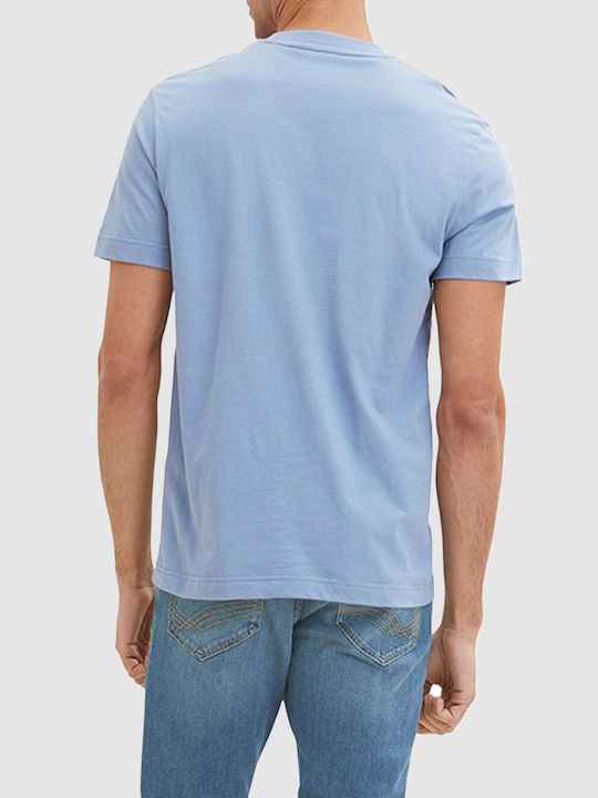 Tom Tailor T-shirt Bărbătesc cu Mânecă Scurtă Sky Blue