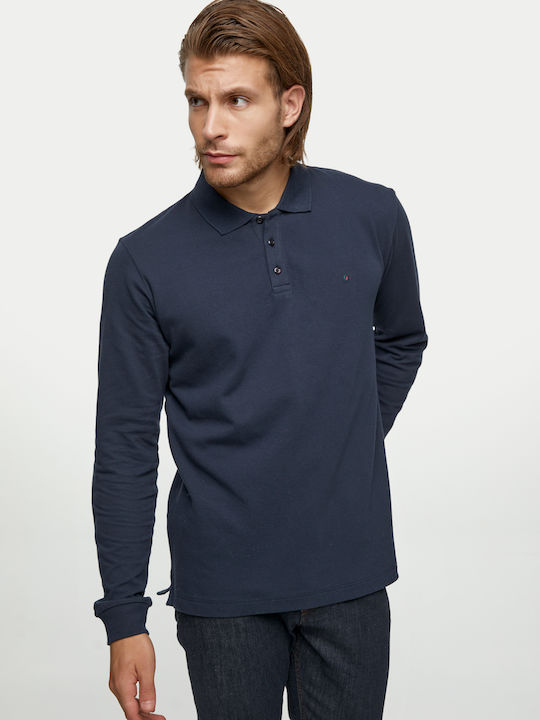 Polo Long Sleeve Blouse Navy Blue