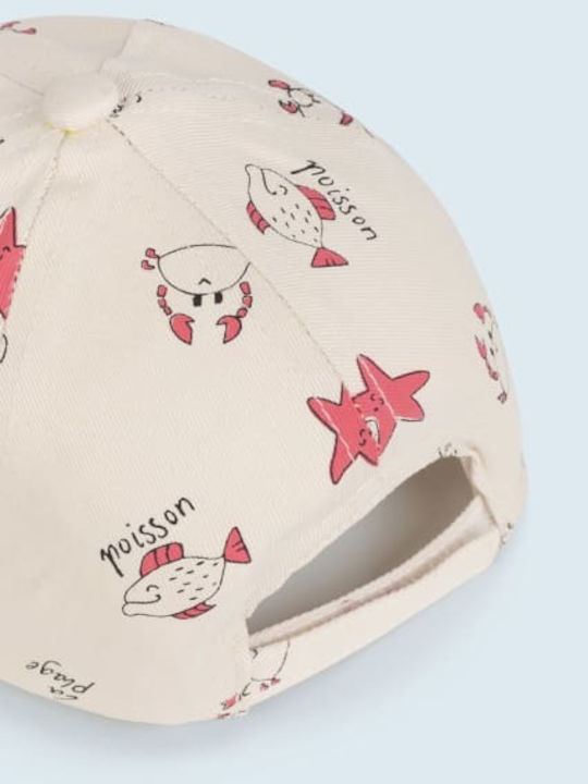 Mayoral Kids' Hat Jockey Fabric Beige