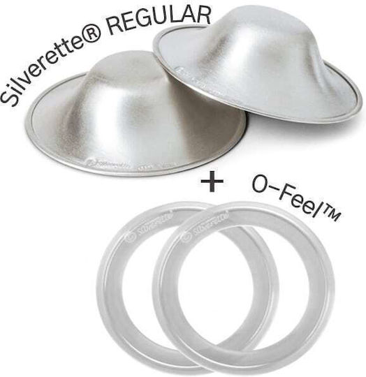 Silverette Nursing Cups Regular & Inel Siliconic Accesorii de Alăptare Nursing Cups Regular & Silicone Ring 2buc