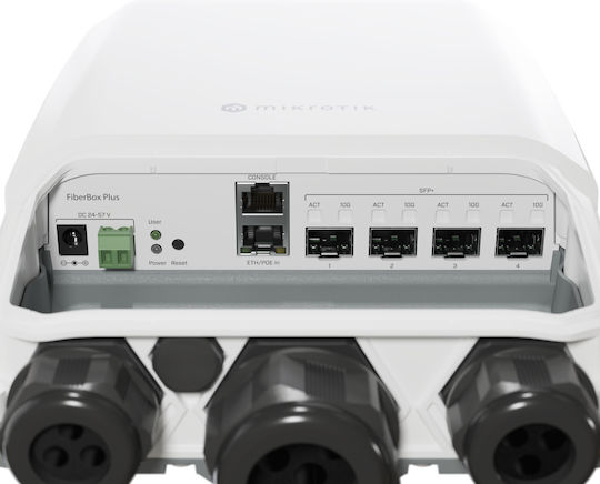 MikroTik CRS305-1G-4S+OUT Managed L2 PoE+ Switch with 1 Gigabit (1Gbps) Ethernet Port and 4 SFP Ports
