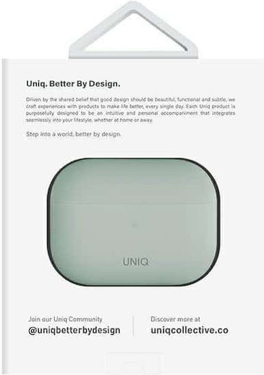 Uniq Lino Hülle Silikon mit Haken Mint für Apple AirPods Pro