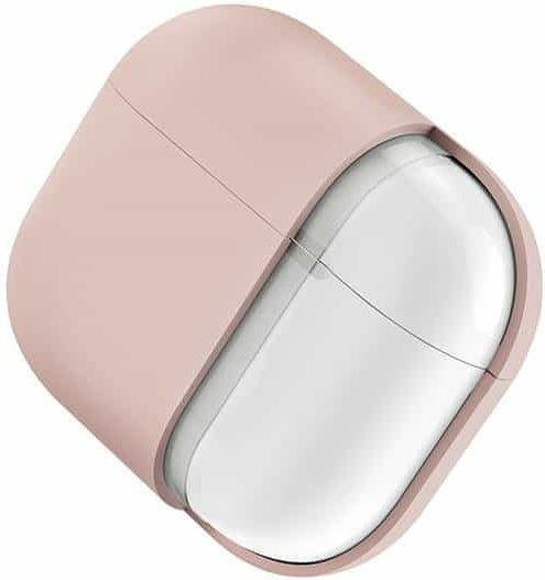 Uniq Lino Hülle Silikon mit Haken in Rosa Farbe für Apple AirPods Pro