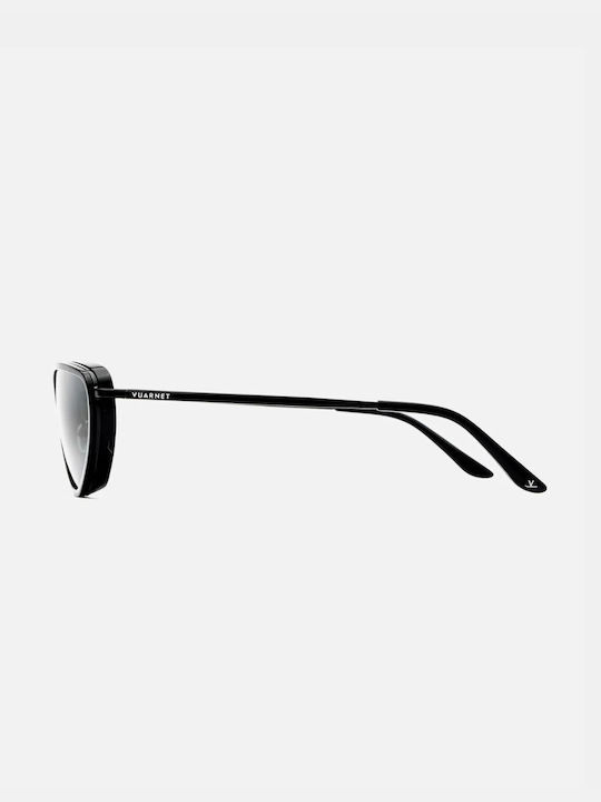 Women's Sunglasses with Black Metal Frame and Black Gradient Lens