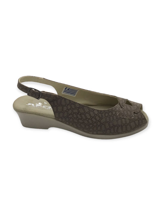 Women's sandals Leo 126-Brown