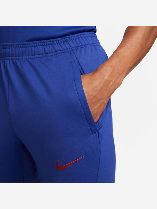 FC Barcelona Ποδοσφαιρικό Παντελόνι Φόρμας Deep Royal Blue/Noble Red