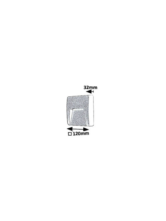 Rabalux Trento Επιτοίχιο Εξωτερικό Φωτιστικό LED IP65 3W με Φυσικό Λευκό Φως 12x12εκ.