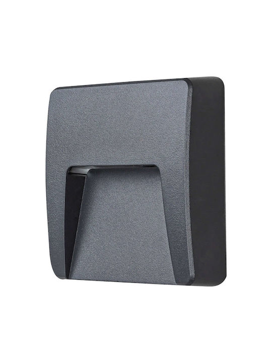 Rabalux Trento Iluminat Exterior Montat Pe Perete Etanș Led Încorporat 3W 12x12cm Rabalux Trento Iluminat Exterior Montat Pe Perete Etanș Led Încorporat 3W 12x12cm
