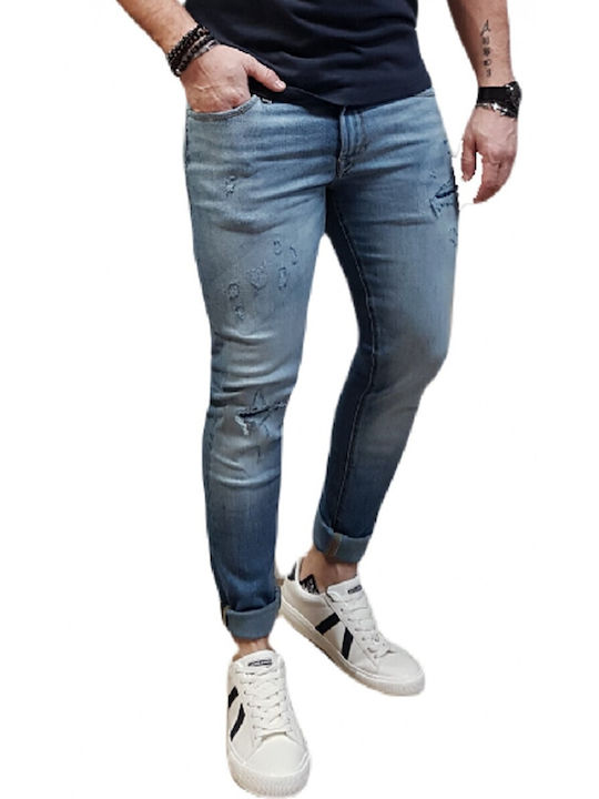 Jack & Jones Liam Herren Jeanshosen Slim Fit Blau