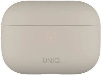 Uniq Lino Hülle Silikon in Beige Farbe für Apple AirPods Pro