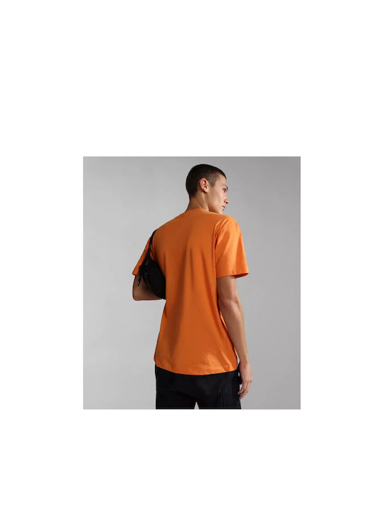 Napapijri Herren T-Shirt Kurzarm Orange