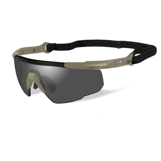 Wiley X Shooting Glasses Saber Advanced Set of 3 Lenses with UV Protection Brown