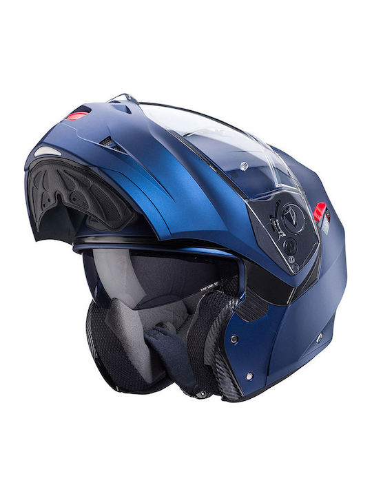 Caberg Duke-X Flip-Up με Sun Visor ECE 22.06 Matt Blue Yama Caberg Duke-X Flip-Up με Sun Visor ECE 22.06 Matt Blue Yama