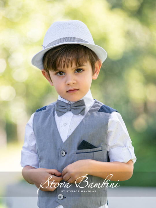 Stova Bambini Βαπτιστικό Κοστούμι με Γιλέκο για Αγόρι 7τμχ