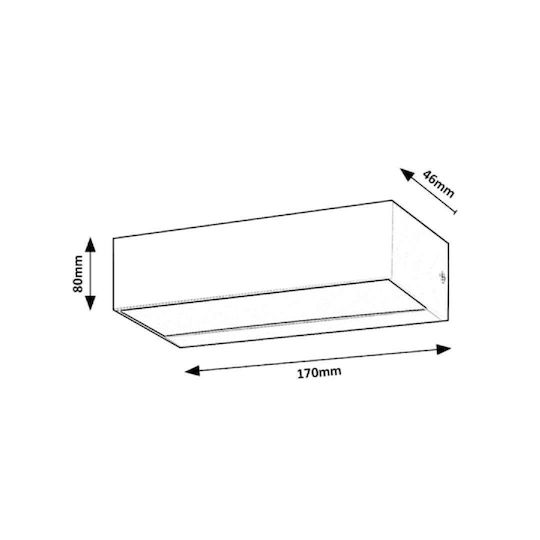 Rabalux Halden Wall-Mounted Outdoor Ceiling Light LED IP65 10W with Natural White Light