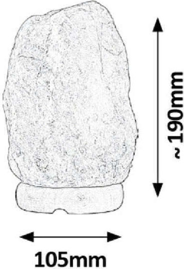 Rabalux Διακοσμητικό Φωτιστικό Rock E14 Ιμαλαΐων 10.5x10.5x19εκ.