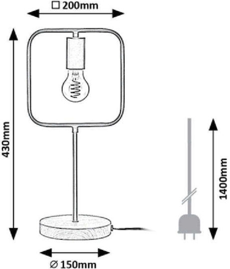Rabalux Rufin Dekorative Lampe mit Fassung für E27 Lampe Braun