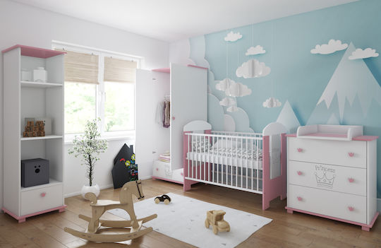 Just Baby Babybett Lucky Weiß/Pink mit Matratze