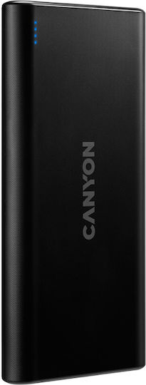 Canyon PB-106 Power Bank 10000mAh με 2 Θύρες USB-A Μαύρο