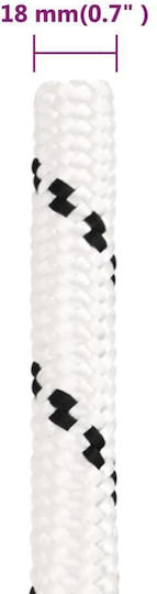 vidaXL Rope Twisted 18mm White