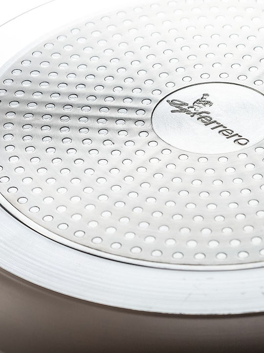Luigi Ferrero Aluminum Pan with Stone Interior Coating Beige 24cm
